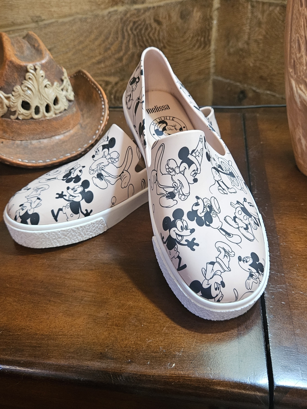 Melissa Woman"s Pink Mickey Mouse Slip-On Sneakers